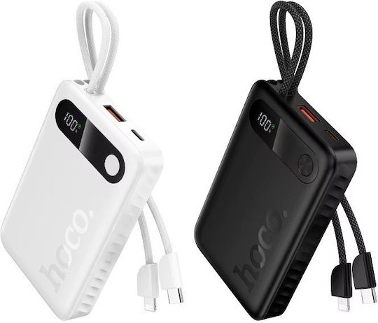 Hoco J171 Power Bank 10000mAh 22.5W with USB-A Port and USB-C Power Delivery Port White view 5