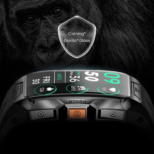 Kospet Tank X1 Smartwatch with Heart Rate Monitor (Black) view 8