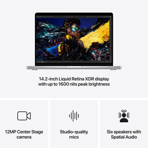 Apple MacBook Pro 14" (2024) 14.2" Retina Display 120Hz (M4-10-core/24GB/1TB SSD) Silver (UK Keyboard) view 5
