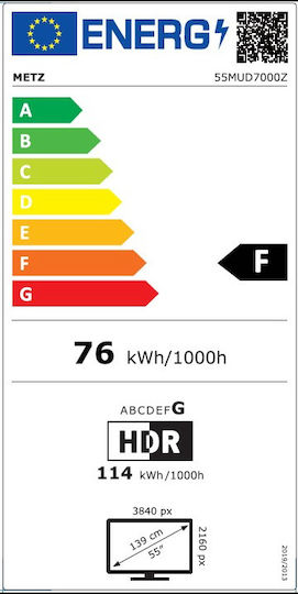 Metz Smart Television 55" 4K UHD LED 55MUD7000Z HDR (2023) view 9