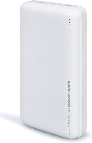Lamtech LAM112129 Power Bank 20000mAh with 2 USB-A Ports White