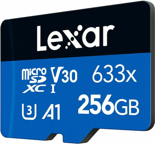 Lexar High-Performance 633x microSDXC 256GB U3 V30 A1 UHS-I 100MB/s With Adapter vista 6