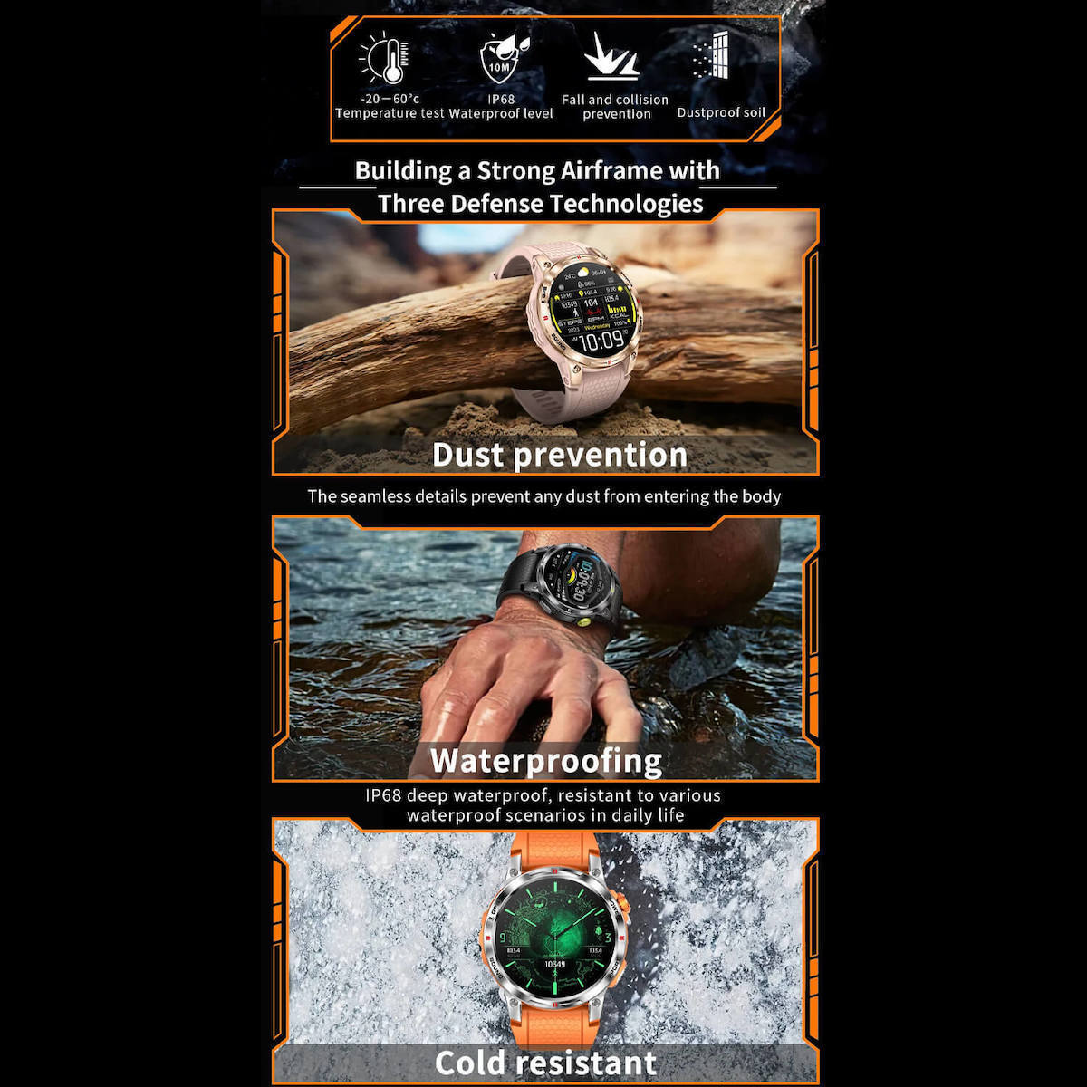 Microwear NX18 Smartwatch with Heart Rate Monitor (Pink) view 5