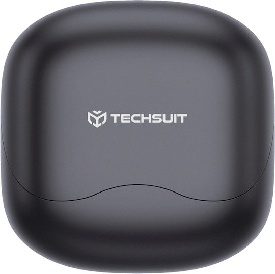 Techsuit EchoFit Pro In-ear Bluetooth Handsfree Earphones with Charging Case Black view 7