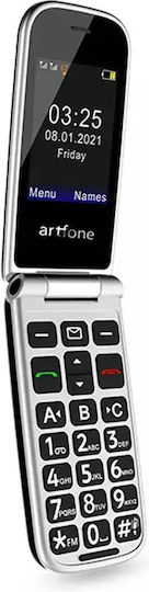Artfone F20 Dual SIM Mobile with Large Buttons (Greek Menu) Red view 2