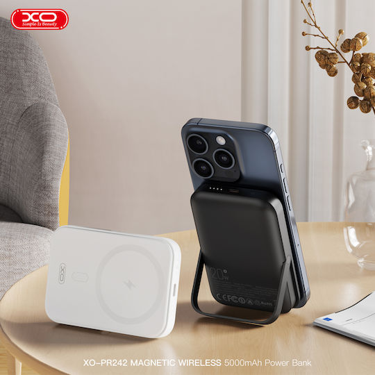 XO PR242 MagSafe Power Bank 5000mAh 15W Power Delivery White vista 7