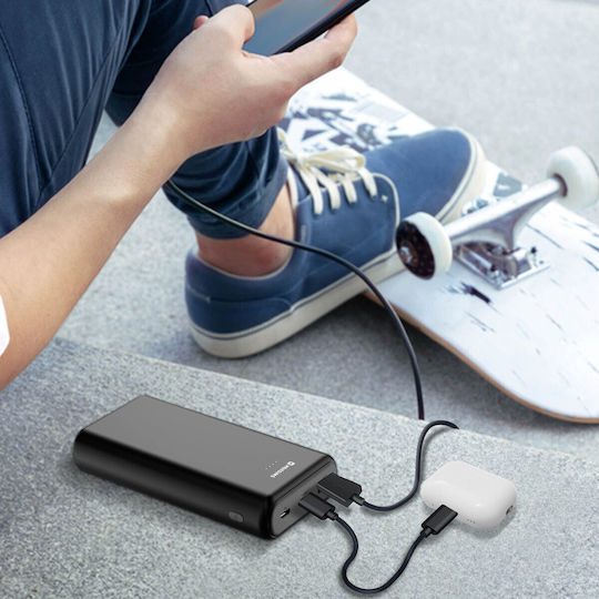 Swissten Power Bank 20000mAh with USB-A Port and 2 USB-C Ports Black view 7
