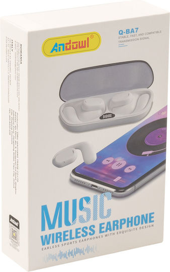 Andowl Q-BA7 In-ear Bluetooth Handsfree Earphones with Charging Case White view 2