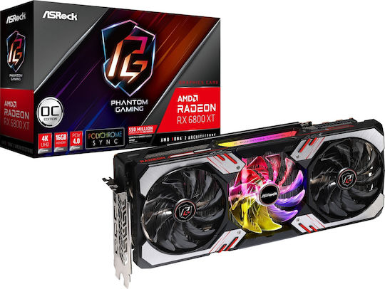 ASRock Radeon RX 6800 XT 16GB GDDR6 Phantom Gaming OC Graphics Card view 1
