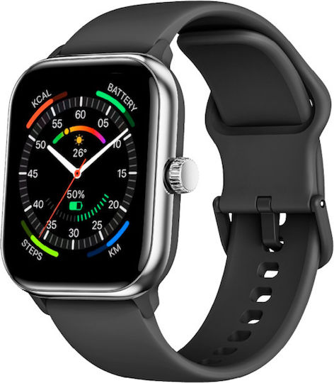Bea-fon 201 50mm Smartwatch with Heart Rate Monitor (Black)
