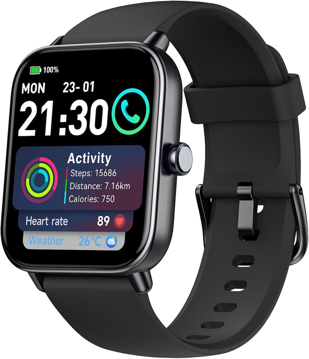 AEAC IDW19 Smartwatch with Heart Rate Monitor (Black) view 1