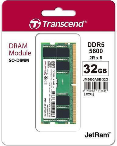 Transcend DDR5 with Module 1x32GB and Speed 5600 for Laptop JM5600ASE-32G vue 4