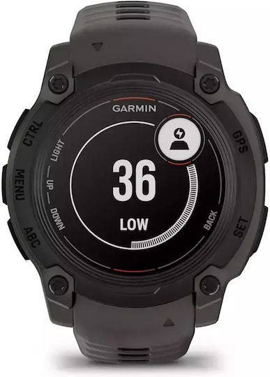 Garmin Instinct E 40mm Waterproof Smartwatch with Heart Rate Monitor (Black with Charcoal Band) view 1