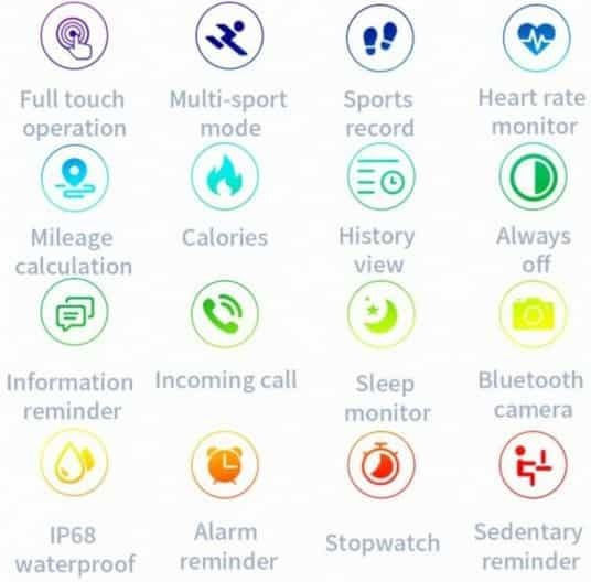 SW-27 Smartwatch with Heart Rate Monitor (Black) view 2
