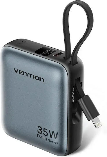 Vention Power Bank 10000mAh 35W with USB-C Power Delivery Port Gray