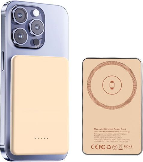 Voltres MagSafe Power Bank 5000mAh 15W with USB-C Port Gold view 2
