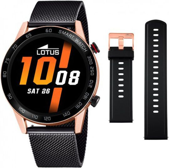 Lotus Watches 50025/1 Stainless Steel 45mm Smartwatch with Heart Rate Monitor (Black / Bronze) view 2