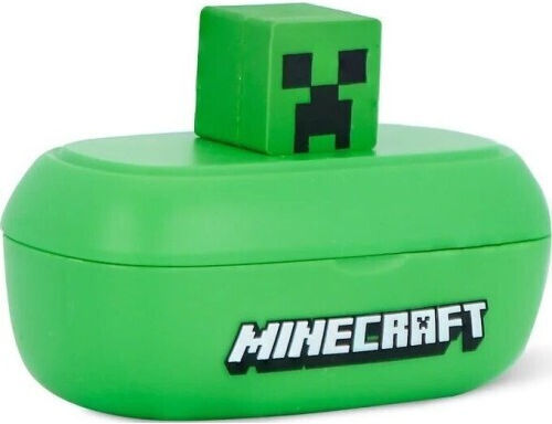 OTL Minecraft 3D Character In-ear Bluetooth Handsfree Earphones with Charging Case Green view 2