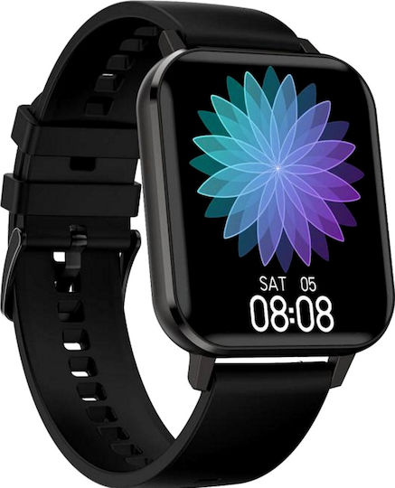 Dt Max Smartwatch Idealstore Ips Touch Screen Call Message Notifications Vibration Heart Rate Monitor Ekg Blood Pressure Blood Oxygen Ip 68 Pedometer Black Silicone Color
