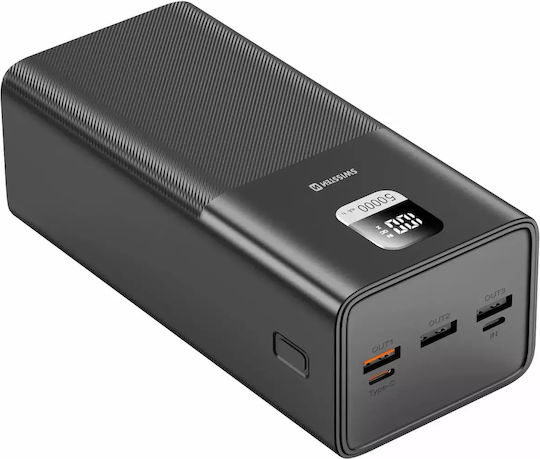 Swissten Power Bank 50000mAh 100W with 3 USB-A Ports and USB-C Port Quick Charge 3.0 Black