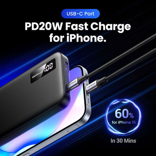Ugreen PB311 Power Bank 10000mAh 20W Power Delivery / Quick Charge 3.0 Black view 6