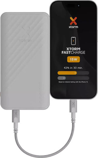 Xtorm Go2 Power Bank 20000mAh 15W with USB-A Port and USB-C Port White vue 4