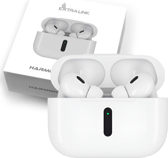 Extralink Lifestyle HarmonySound V1.0 In-ear Bluetooth Handsfree Earphones with Sweat Resistance and Charging Case White view 1