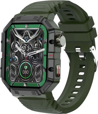 Hamtod Gw55 2.02 Inch Screen Ip68 Waterproof Smart Watch Support Bluetooth Call Heart Rate Black Frame view 1