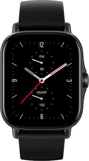 Amazfit GTS 2e Aluminium 43mm Waterproof Smartwatch with Heart Rate Monitor (Obsidian Black)