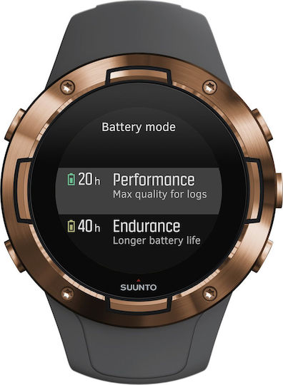 Suunto 5 Stainless Steel 46mm Waterproof Smartwatch with Heart Rate Monitor (Graphite Copper) view 1