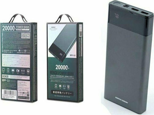 Remax RPP-131 Power Bank 20000mAh with 2 USB-A Ports Black view 4