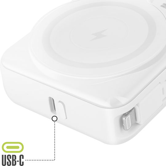 Moxie MagSafe Power Bank 10000mAh 15W White view 4