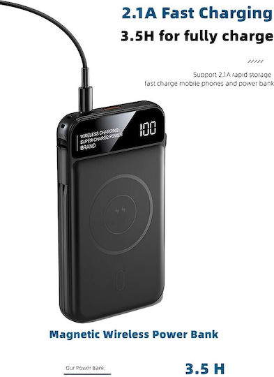 Power Bank 10000mAh with USB-A Port and 2 USB-C Ports Black vista 2