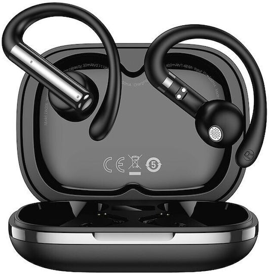 Hoco EW206 Earbud Bluetooth Handsfree Earphones with Sweat Resistance and Charging Case Black view 2