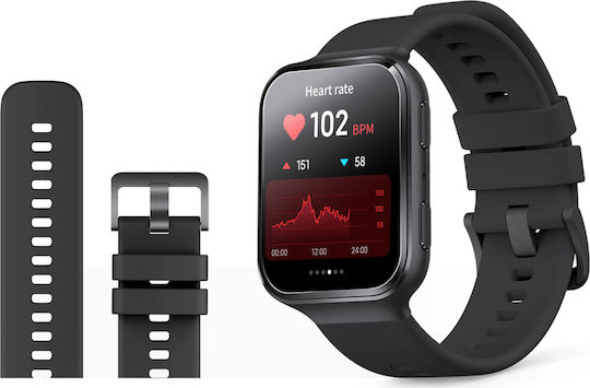 70Mai Saphir Watch Waterproof with Heart Rate Monitor (Black) view 2