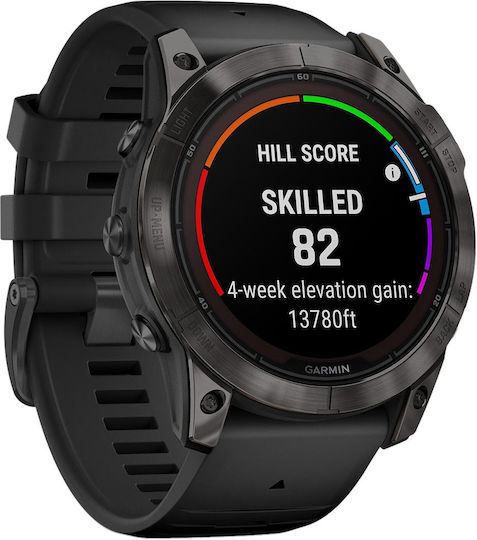 Garmin Fenix 7X Pro Sapphire Solar Edition Titanium 51mm Waterproof Smartwatch with Heart Rate Monitor (Carbon Grey DLC Titanium with Black Band) vista 2