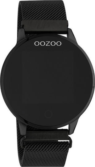 Oozoo Q00119 Stainless Steel 43mm Smartwatch with Heart Rate Monitor (Black) view 2