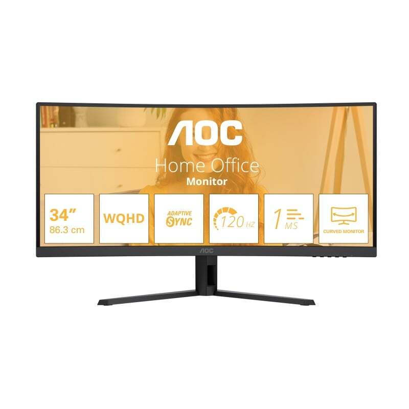 AOC CU34B3E Ultrawide VA HDR Curved Monitor 34" QHD 3440x1440