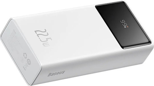 Baseus EnerFill FP41 Power Bank 30000mAh 22.5W with 2 USB-A Ports and USB-C Port White view 3