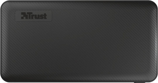Trust Primo Ultra-thin Power Bank 10000mAh 15W with 2 USB-A Ports and USB-C Port Black vue 4
