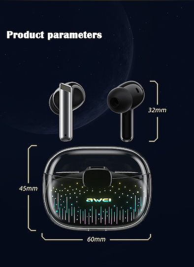 Awei T52 Pro In-ear Bluetooth Handsfree Earphones with Sweat Resistance and Charging Case Black vue 5