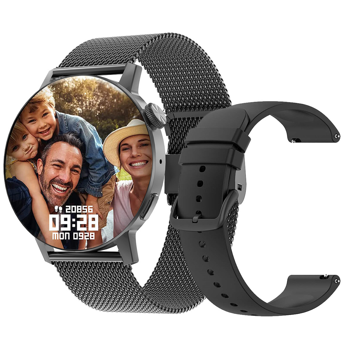 DeltaFiT Mini Smartwatch with Heart Rate Monitor (Black)