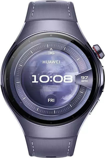 Huawei Watch 5 Titanium 46mm Waterproof with eSIM and Heart Rate Monitor (Purple) view 7