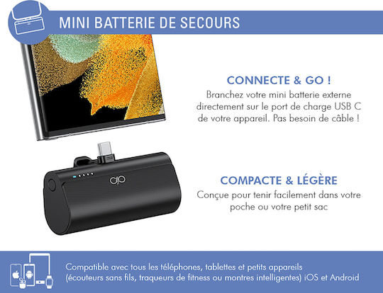 Force Power Power Bank 5000mAh 20W Power Delivery Black view 3