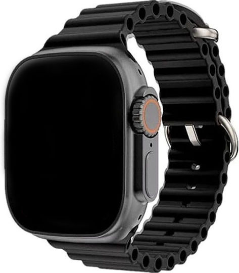 U8 Ultra 45mm Smartwatch with Heart Rate Monitor (Black)