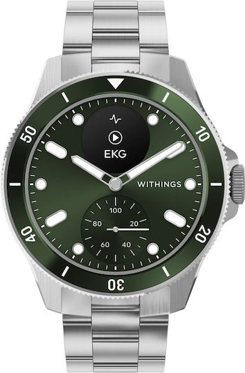 Withings Scanwatch Nova Stainless Steel 42mm Waterproof with Heart Rate Monitor (Dark Green) view 2