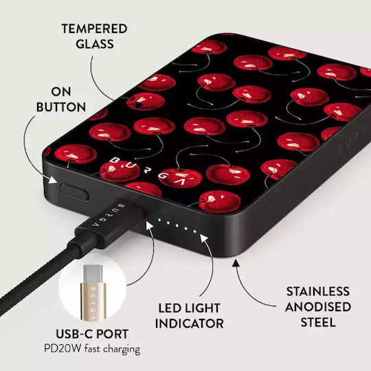Burga MagSafe Power Bank 5000mAh 7.5W with USB-C Port Gunmetal - Cherrybomb view 6