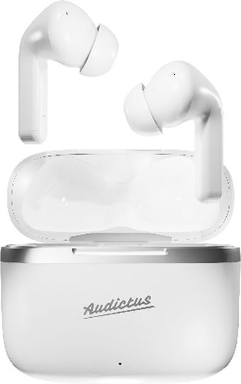 Audictus Dopamine In-ear Bluetooth Handsfree Earphones with Charging Case White view 1