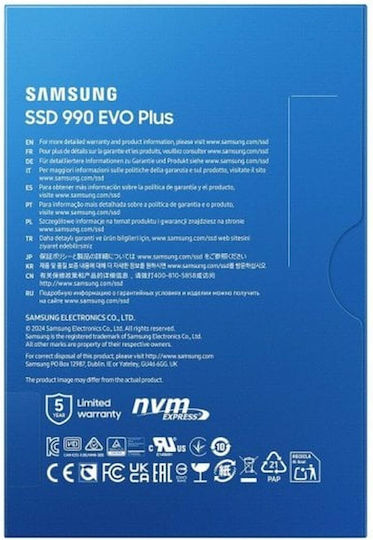 Samsung 990 EVO Plus SSD 1TB M.2 Type with PCI Express 5.0 Connection PS5 Compatible MZ-V9S1T0BW view 7
