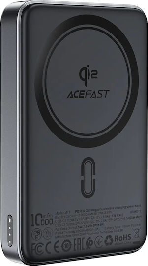 Acefast M11-10000 MagSafe Power Bank 10000mAh 30W with USB-C Port Black